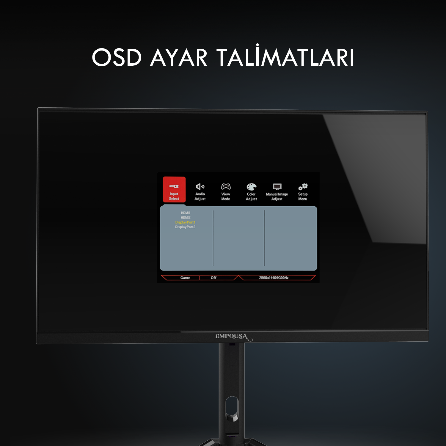 INCA 27" IPS ILM-272KXG 0.5ms 300Hz HDMI-DP Pivot Gaming Monitör 2560 X 1440