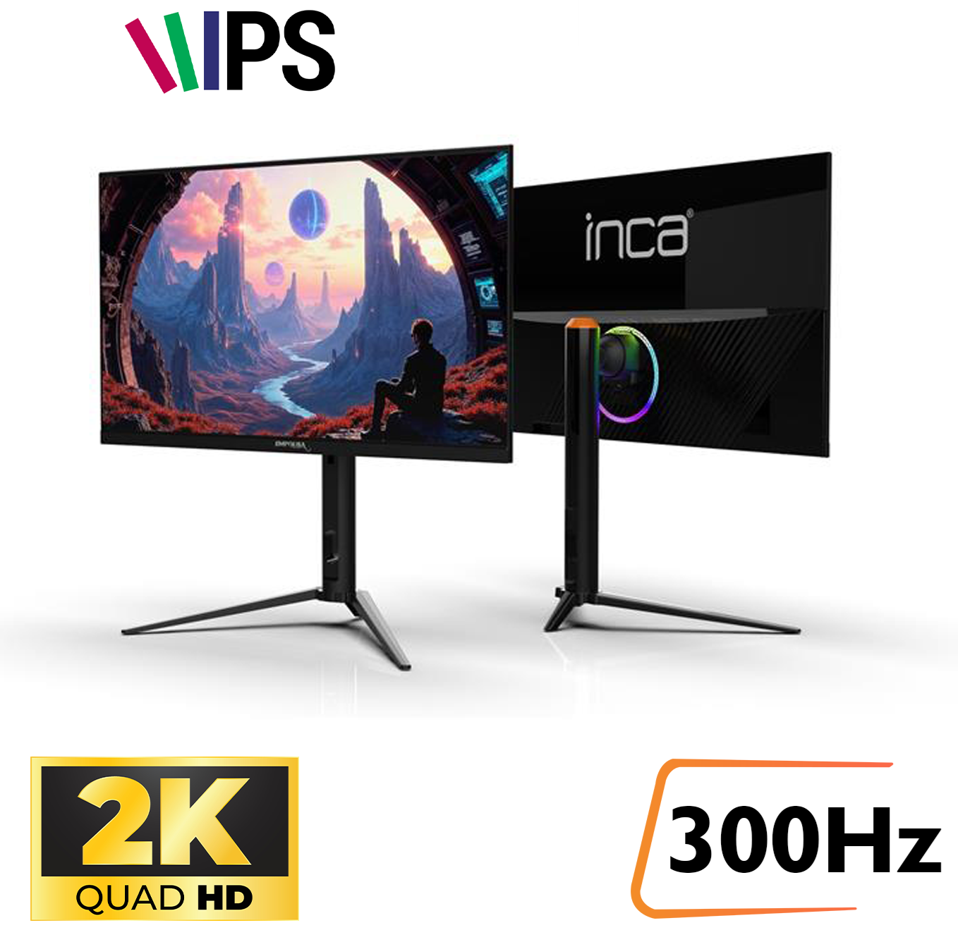 INCA 27" IPS ILM-272KXG 0.5ms 300Hz HDMI-DP Pivot Gaming Monitör 2560 X 1440