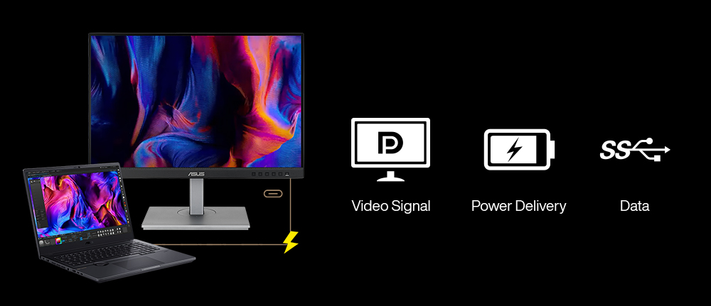 ASUS 24'' IPS PA248CNV 5MS 75Hz HDMI-DP-USB-C EV Ofis Tipi Monitör (1920 X 1080)