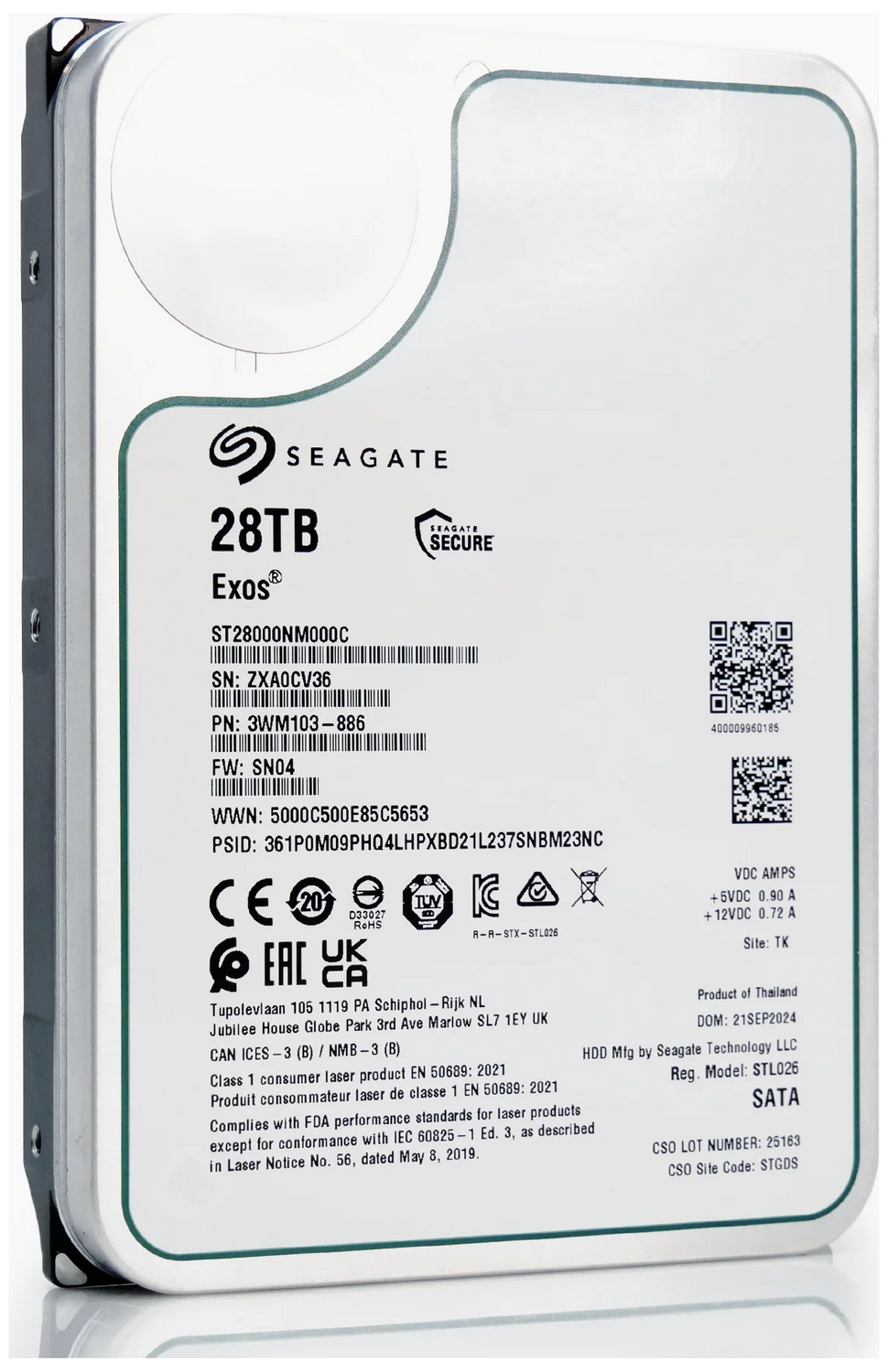 SEAGATE 3.5" 28TB EXOS ST28000NM000C 512MB 7200RPM SATA-3 Nas ve Güvenlik Diski