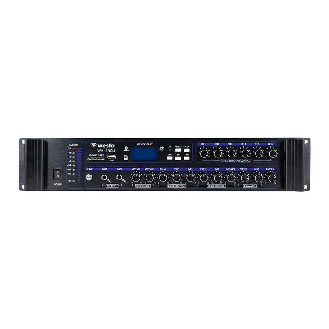 WESTA  WM-2700U 6 Bölgeli 700W 100V Mikser Amfi ikinci görünüm