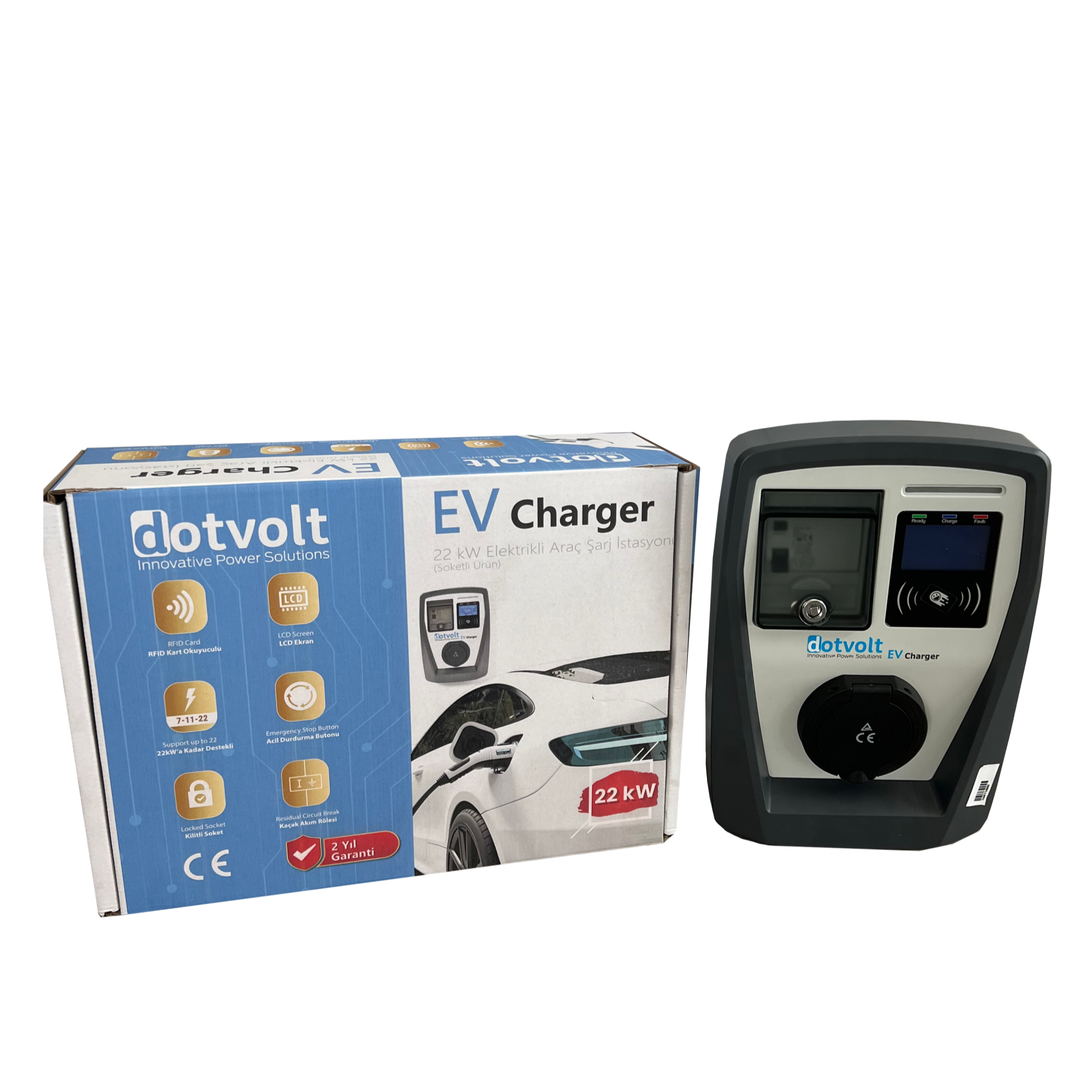 DOTVOLT EV CHARGER 22 KW-3 FAZ-AC- ARAÇ ŞARJ İSTASYONU ikinci görünüm