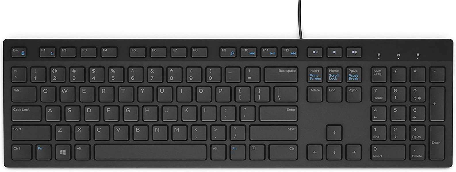 DELL KB216 Kablolu USB Q Trk Siyah Klavye ikinci görünüm
