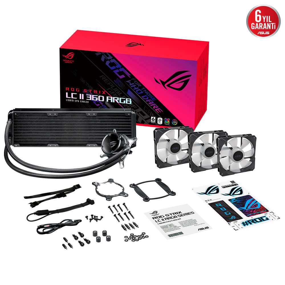 ASUS 360mm ROG STRIX LC II 360 ARGB Sıvı Soğutmalı AM5-1851p İşlemci Fanı