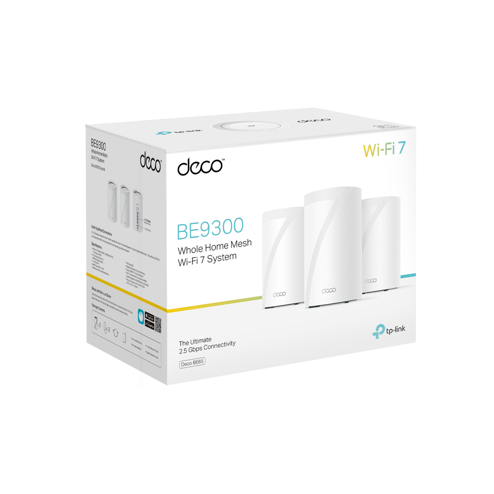 TP-LINK DECO BE65 BE9300 Mesh Router Wi-Fi 7 Sistemi 3-lü paket