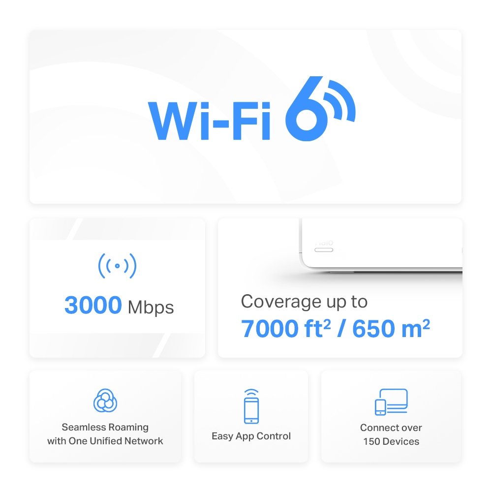 MERCUSYS HALO H80X AX3000 EV Ofis Tipi Mesh Router 3-lü Set