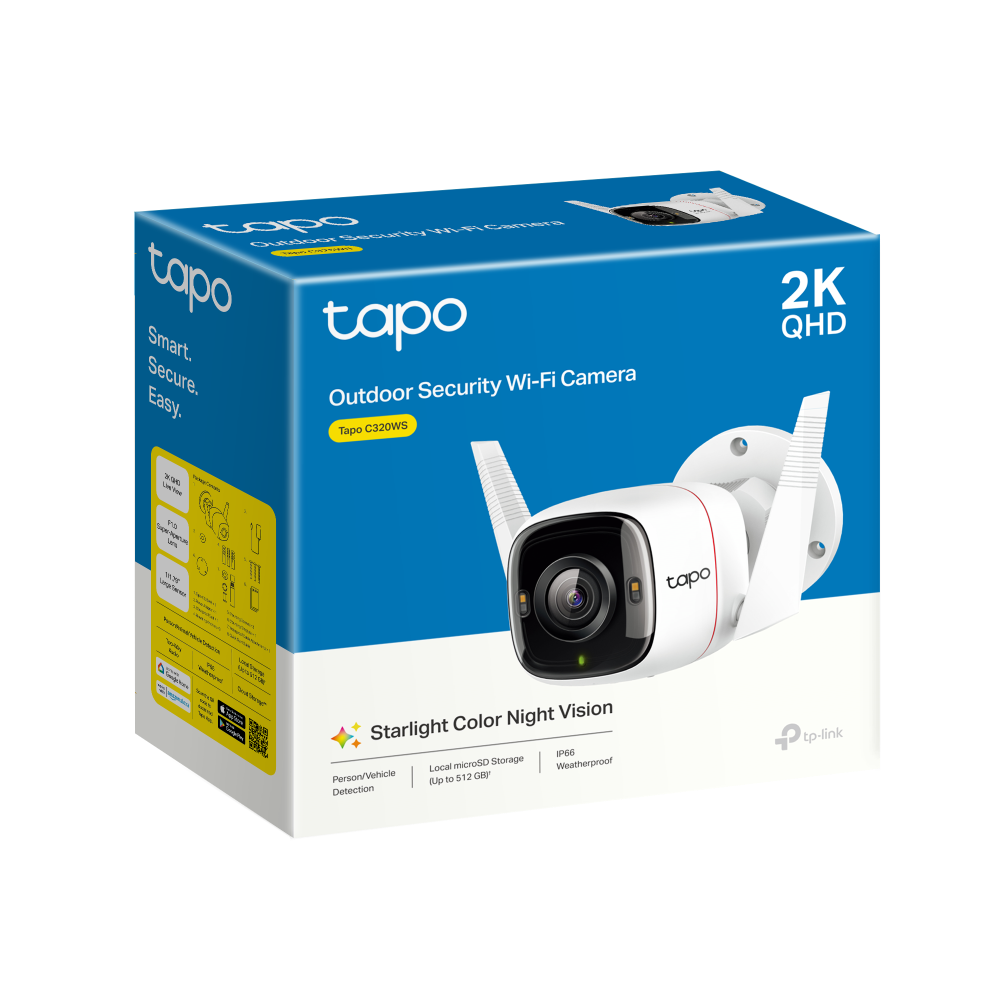 TP-LINK 2MP Bullet 3.3mm Kablosuz IP Kamera Tapo C320WS
