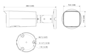 DAHUA 5MP Bullet 3.6mm WizSense IP Kamera IPC-HFW2541T-AS-0360B