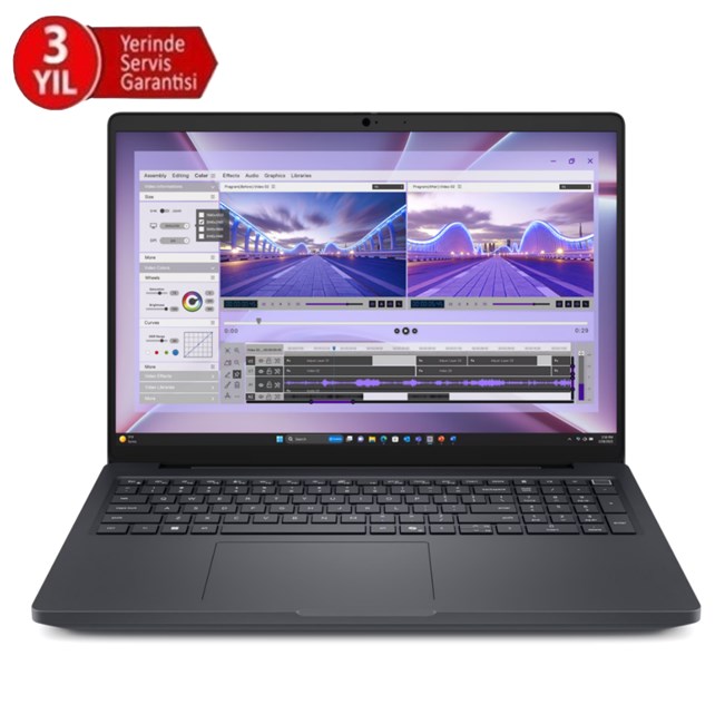 DELL 16” PRO MAX MC16250_5 ULTRA 9 285H-32GB DDR5 RAM-1TB NVME-8GB RTX PRO1000 BWL-W11P Taşınabilir İş istasyonu ikinci görünüm