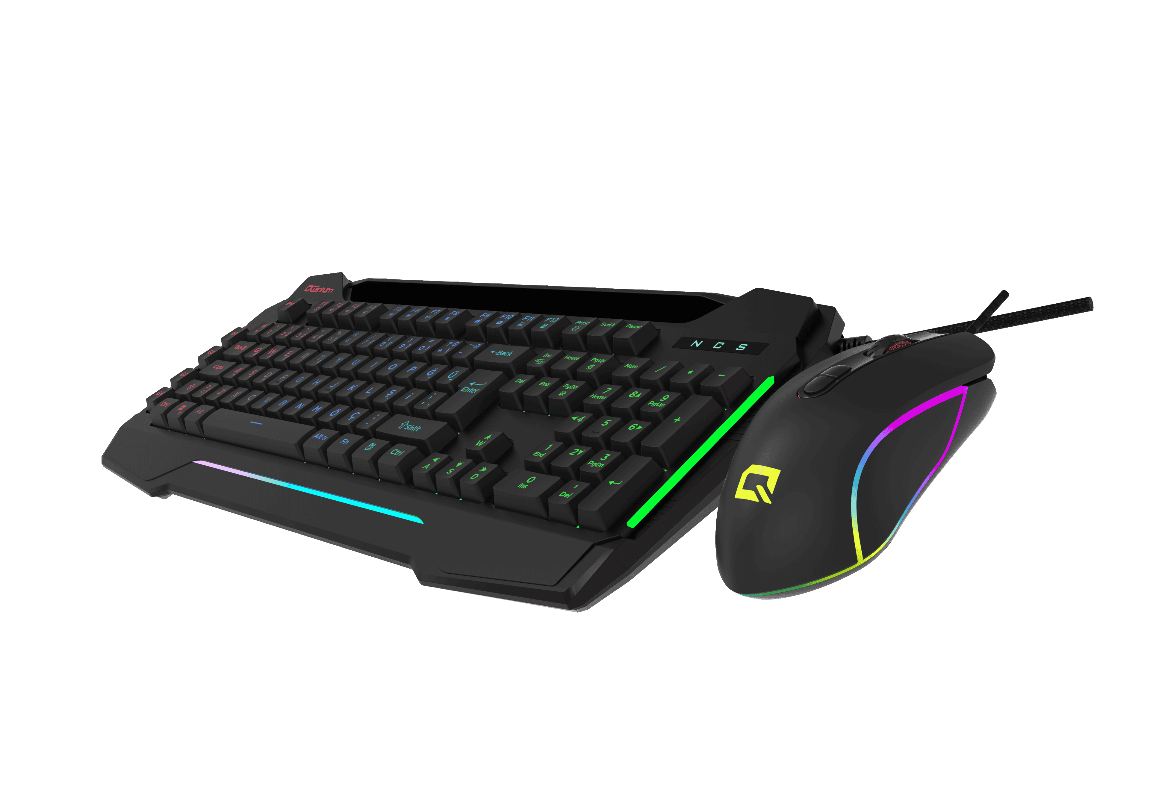QUANTUM DualStrike Kablolu USB Q Trk RGB Gamıng Klavye -  Mouse Set