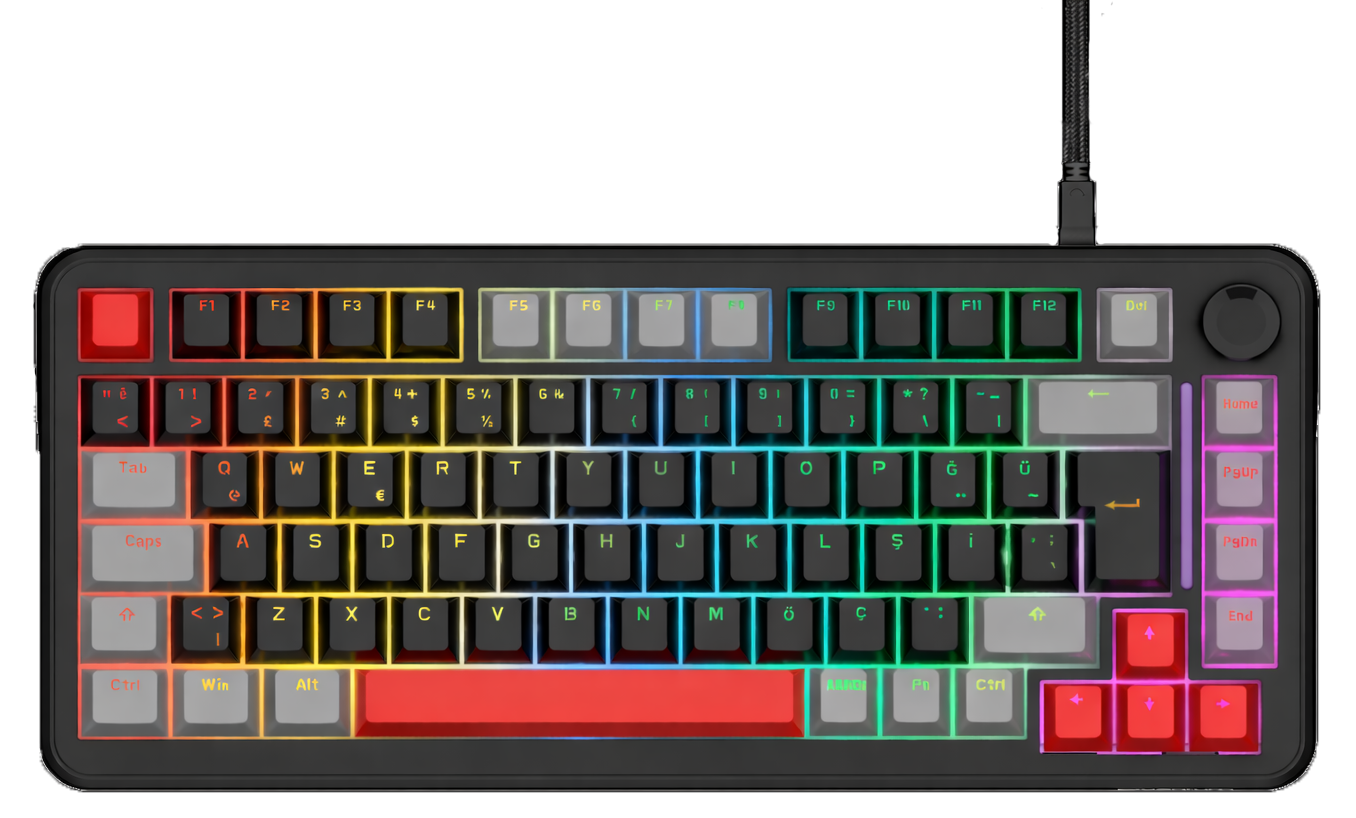 QUANTUM MECHACORE Kablolu USB Q Trk RGB Gaming Klavye