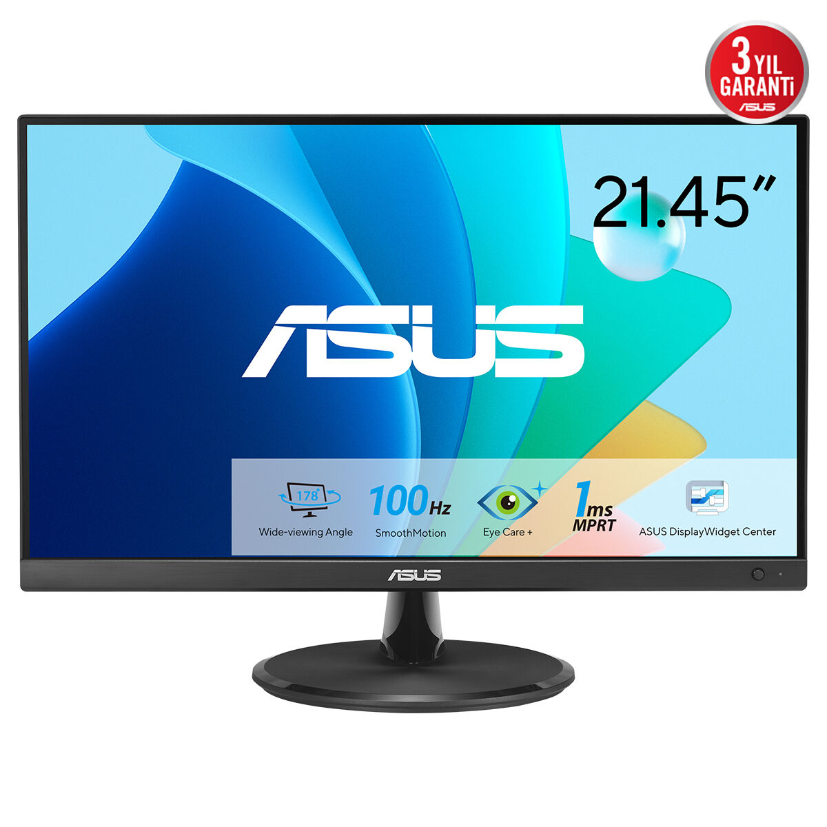 ASUS 21.5" FAST IPS  VP227HF 1MS 100Hz HDMI EV Ofis Tipi Monitör (1920 X 1080)