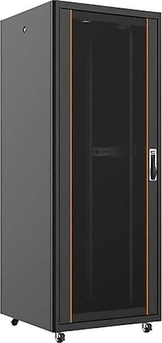 AGER 26U 800x800mm Dikili Tip Siyah Kabinet Vega AG-VB26U8080S1-BAAA-A-M1 Cam Kapak