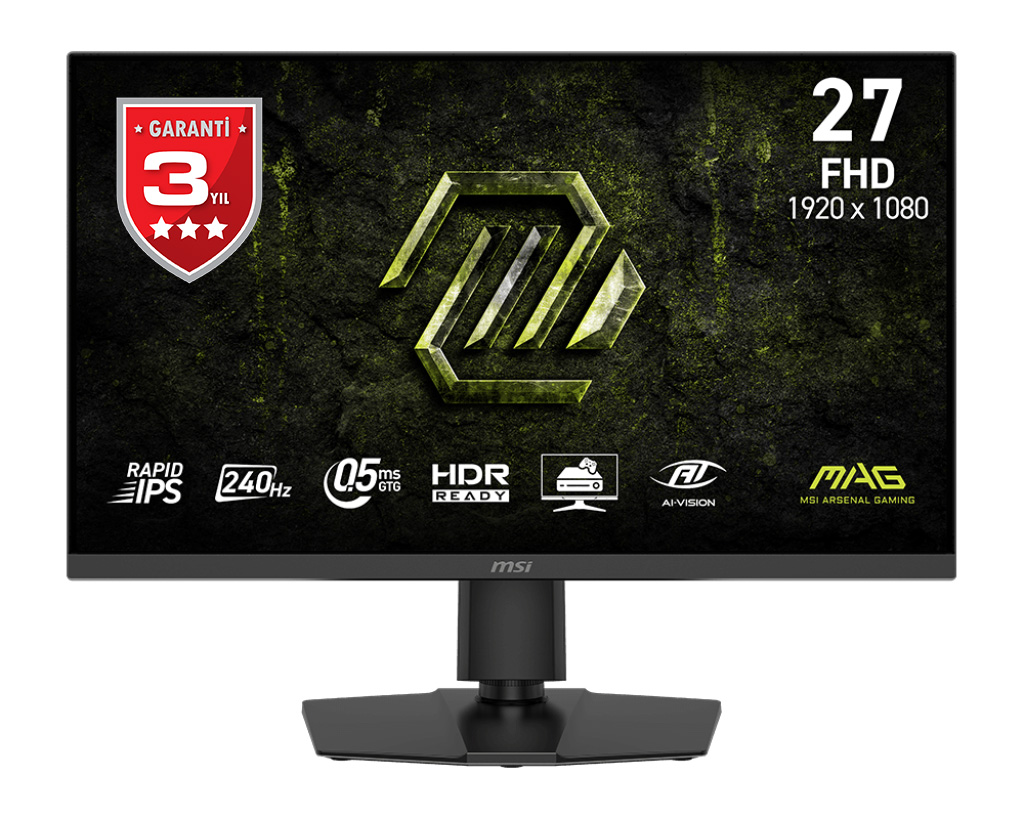 MSI 27" IPS MAG 272PF X24 0.5MS 240HZ HDMI-DP Gamıng Siyah Monitör (1920x1080)