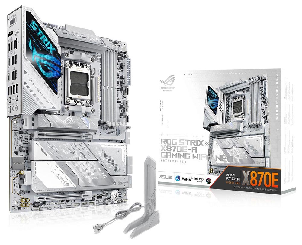 ASUS ROG STRIX X870E-A GAMING WIFI7 NEO DDR5 HDMI-DP PCIE 5.0 AM5 ATX Beyaz