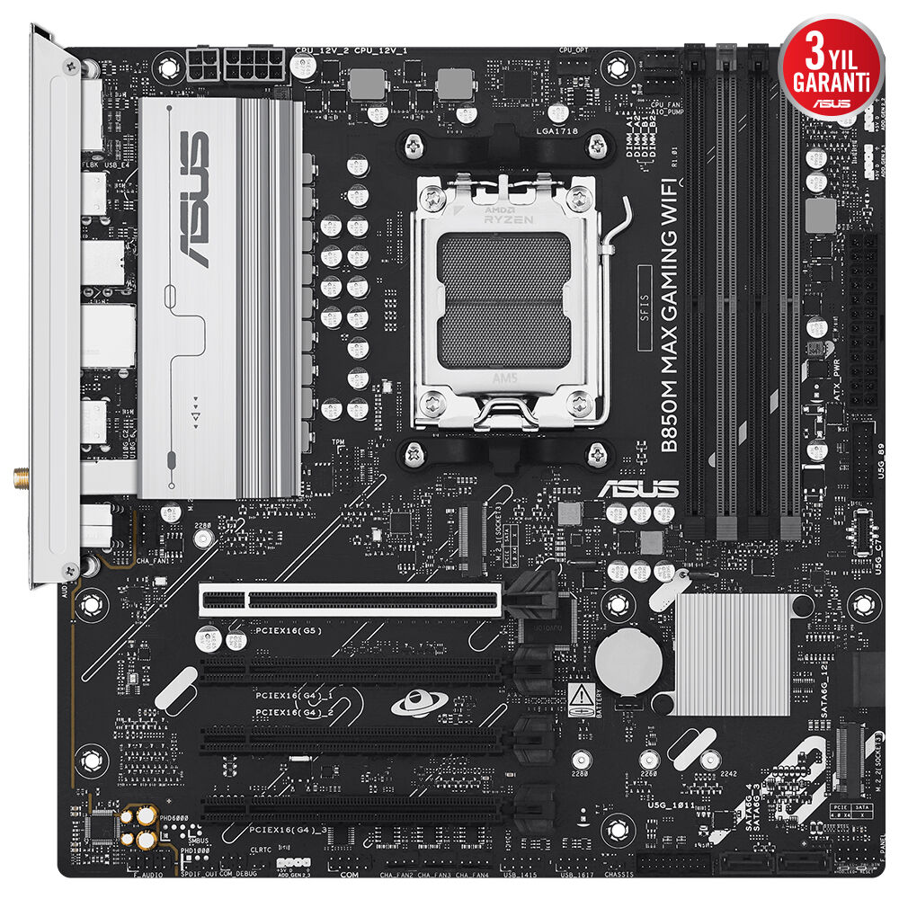 ASUS B850 MAX GAMING WIFI6E DDR5 HDMI-DP PCIE 5.0 AM5 ATX
