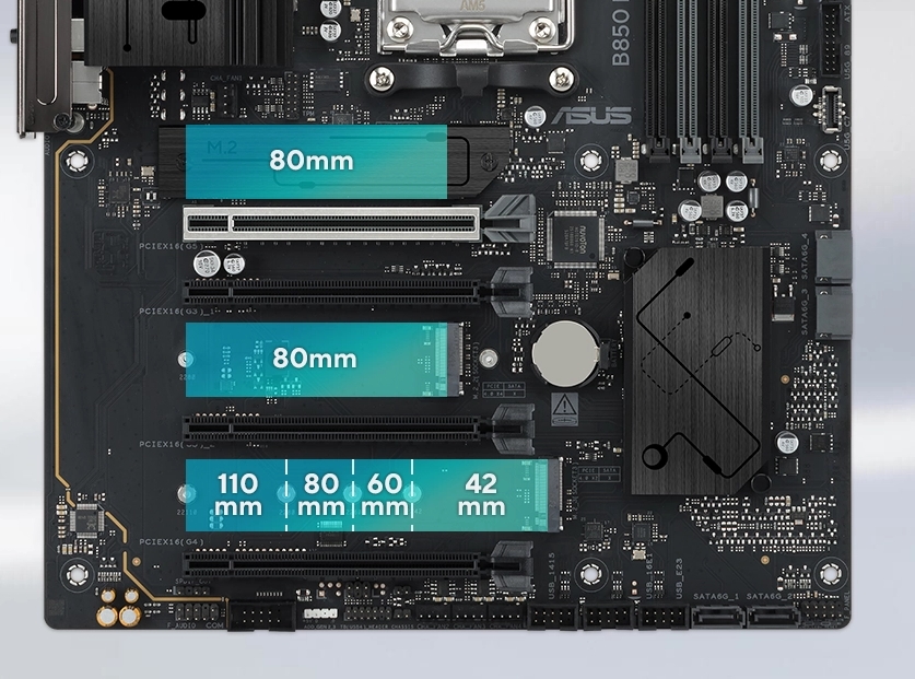 ASUS B850 MAX GAMING WIFI6E DDR5 HDMI-DP PCIE 5.0 AM5 ATX
