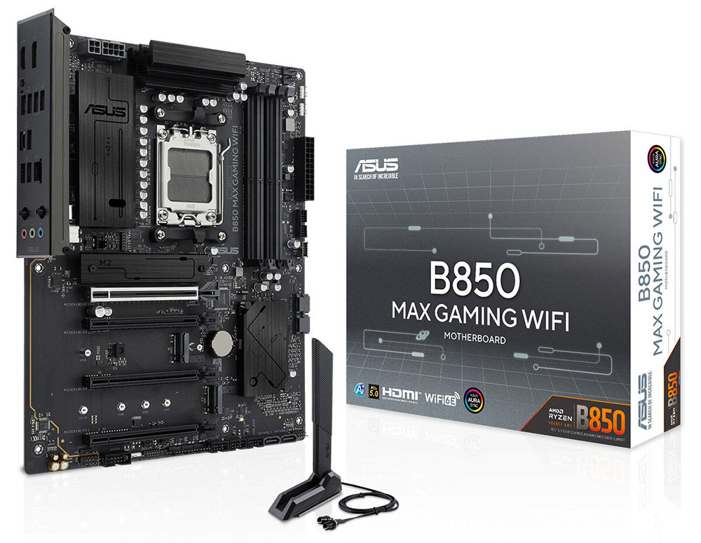 ASUS B850 MAX GAMING WIFI6E DDR5 HDMI-DP PCIE 5.0 AM5 ATX