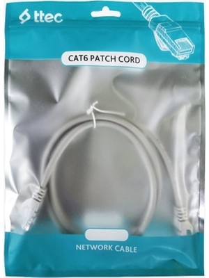 TTEC 0.3metre CAT6 Utp  KBL-PTCH-30CMG Gri Patch Kablo