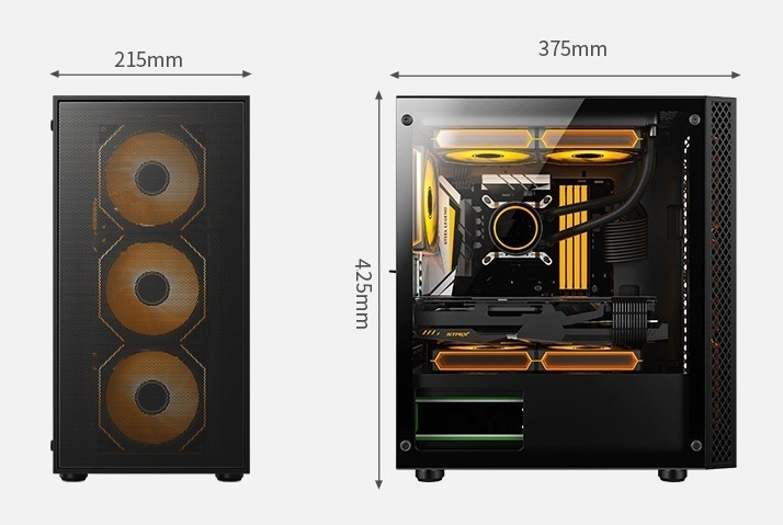 AZTECH 600w SKYLINE AZT04 RGB Gaming Mid-Tower Pc Kasası
