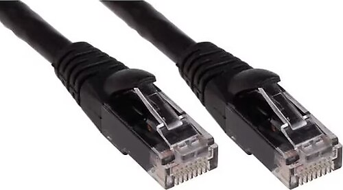 ODS 1metre CAT6 Utp LSZH Saf Bakır Siyah Patch Kablo (5'li paket)