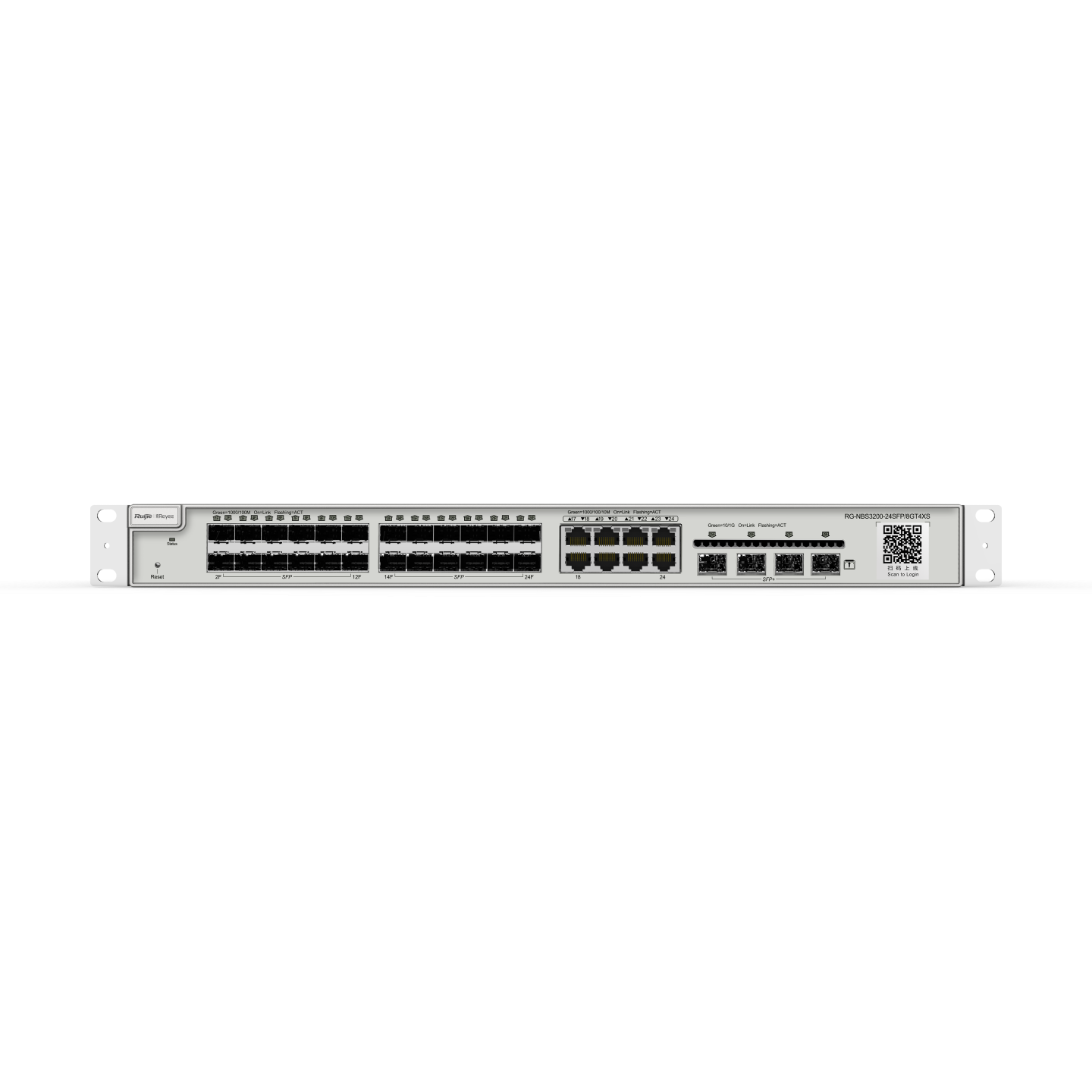 RUIJIE 24port GIGABIT 24X SFP / 4X 10GbE Yönetilebilir Switch RG-NBS3200-24SFP/8GT4XS