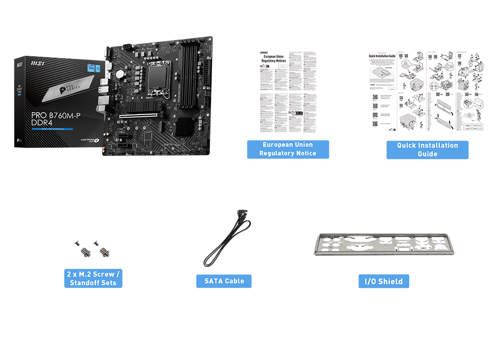 MSI PRO B760M-P DDR4 HDMI DP PCIe 16X v4.0 1700p mATX