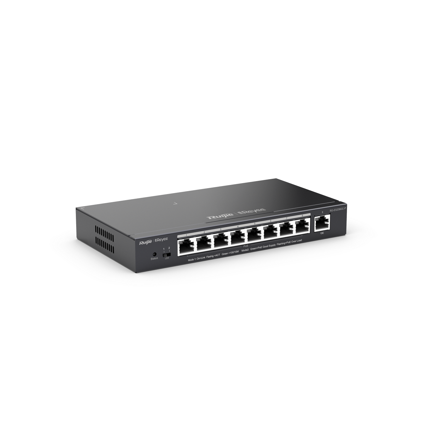 RUIJIE 8port 120w FULL PoE REYEE GIGABIT Yönetilebilir Switch Masaüstü RG-ES209GC-P