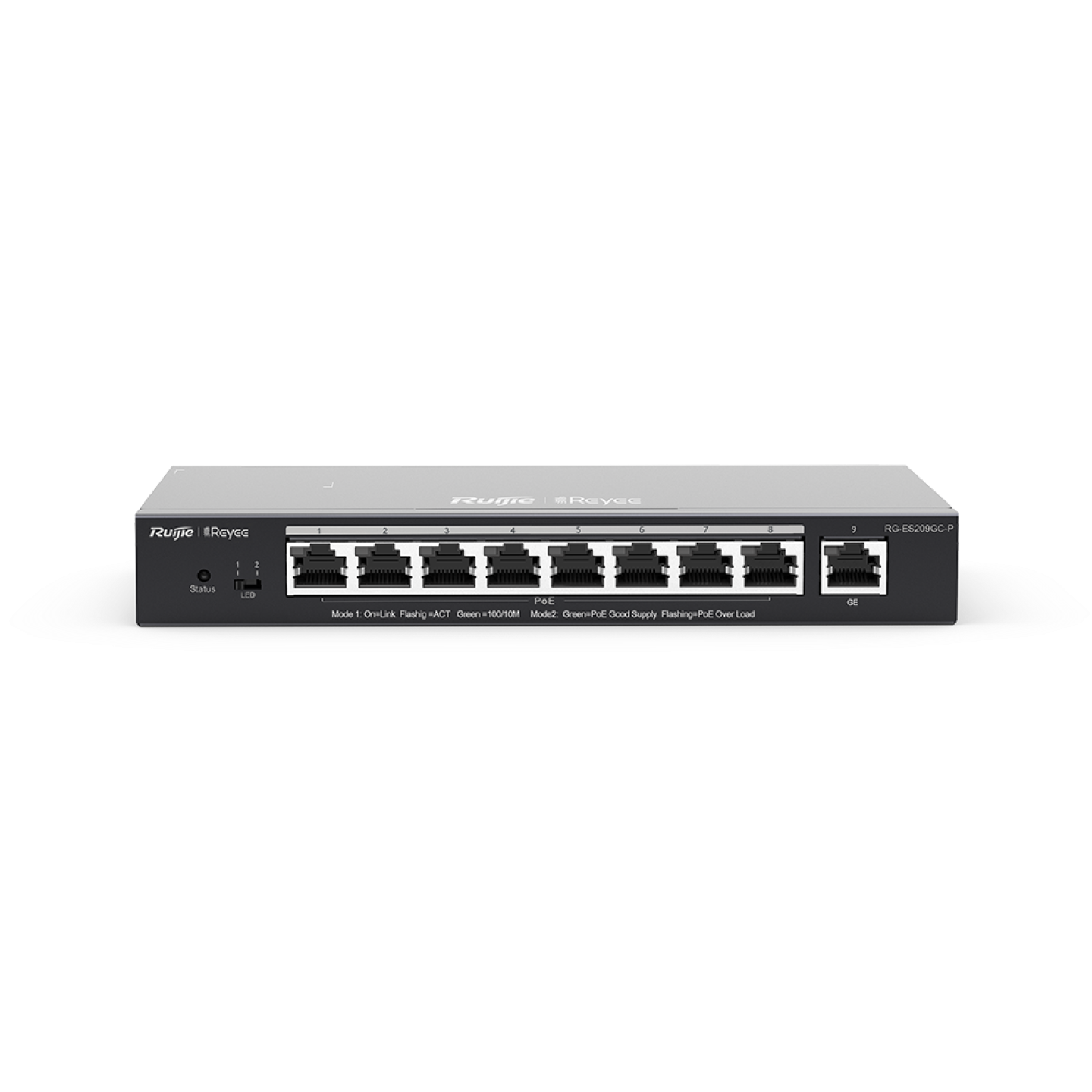 RUIJIE 8port 120w FULL PoE REYEE GIGABIT Yönetilebilir Switch Masaüstü RG-ES209GC-P