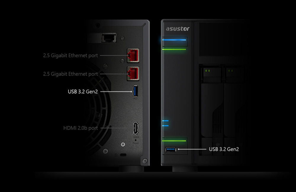 ASUSTOR AS6706T CELERON QC- 8 GB RAM- 6-diskli Nas Server (Disksiz)