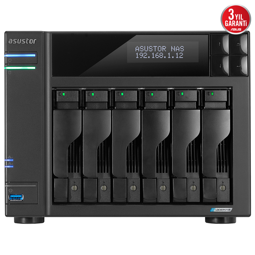 ASUSTOR AS6706T CELERON QC- 8 GB RAM- 6-diskli Nas Server (Disksiz) ikinci görünüm