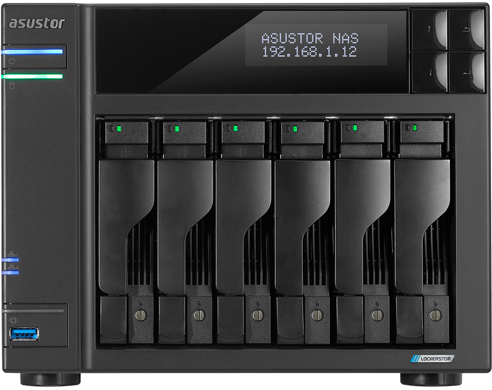 ASUSTOR AS6706T CELERON QC- 8 GB RAM- 6-diskli Nas Server (Disksiz)