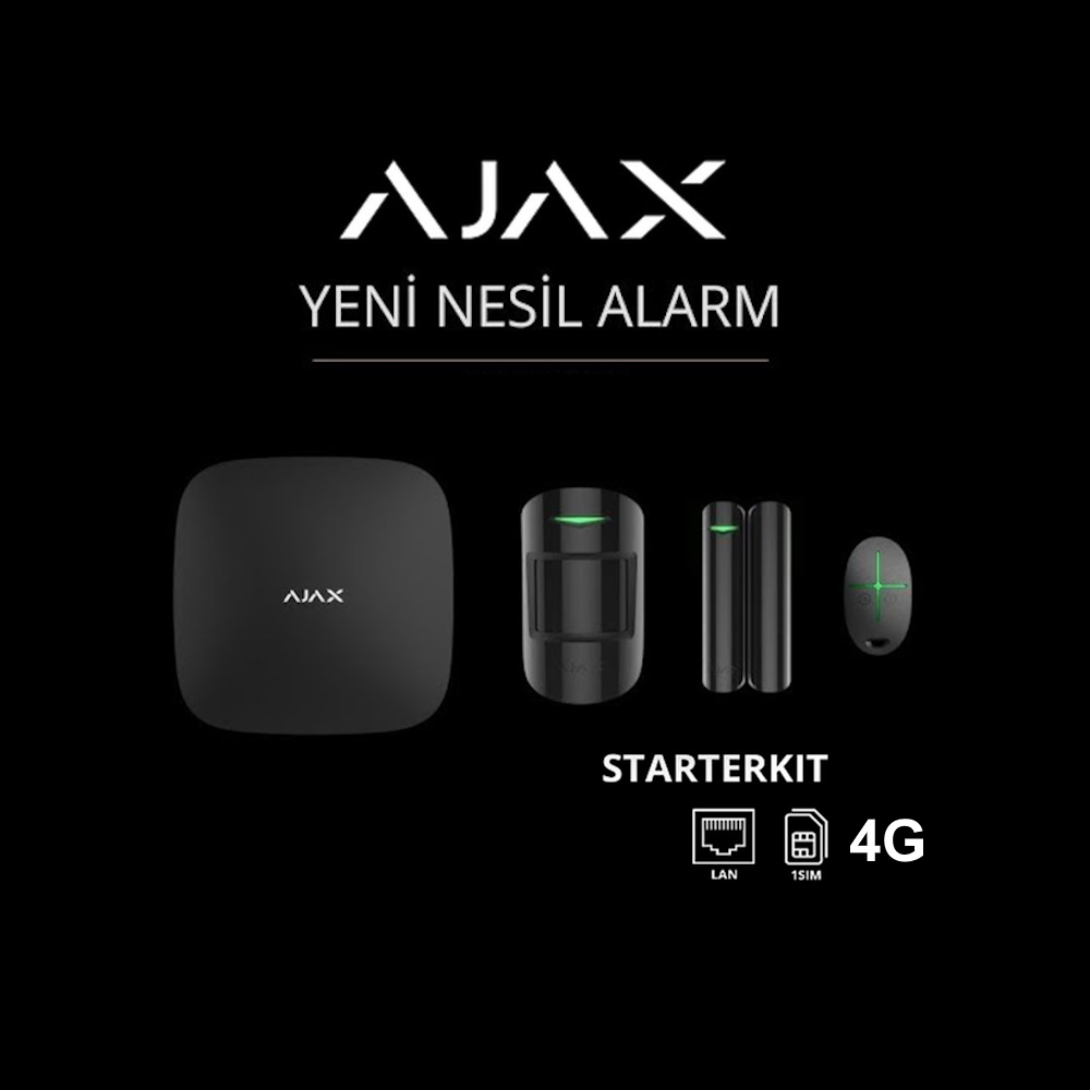 AJAX Starterkit 4G Alarm Seti Siyah ikinci görünüm