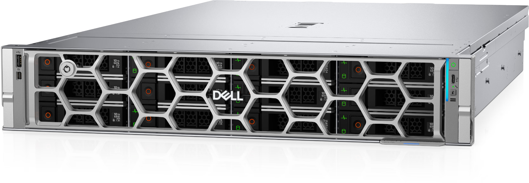 DELL POWEREDGE R570 SPL2 XEON 6511P 32GB DDR5 RDIMM-2x960GB SSD-2x1100w 2U Rack Sunucu