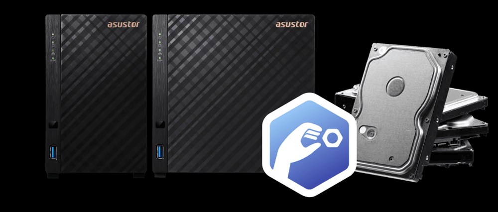 ASUSTOR 4diskli Realtek QC-1GB RAM-2.5GbE Nas Server AS1204T
