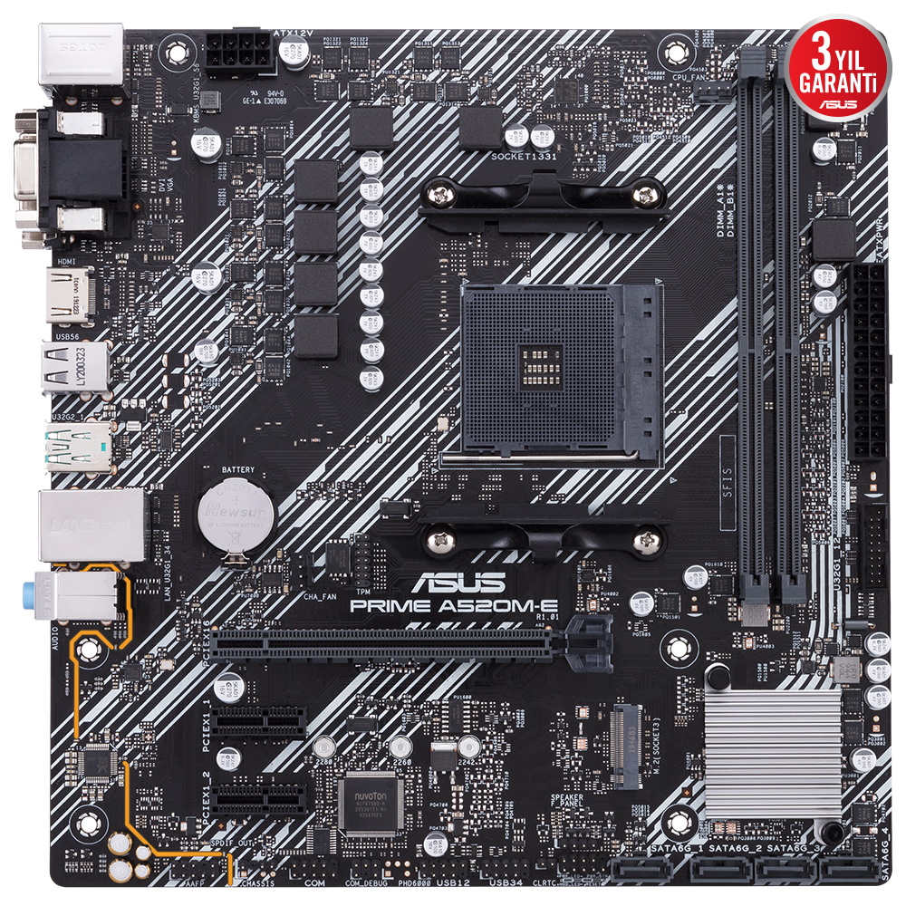 ASUS A520M-E PRIME CSM DDR4 HDMI DP PCIE 4.0 AM4 mATX