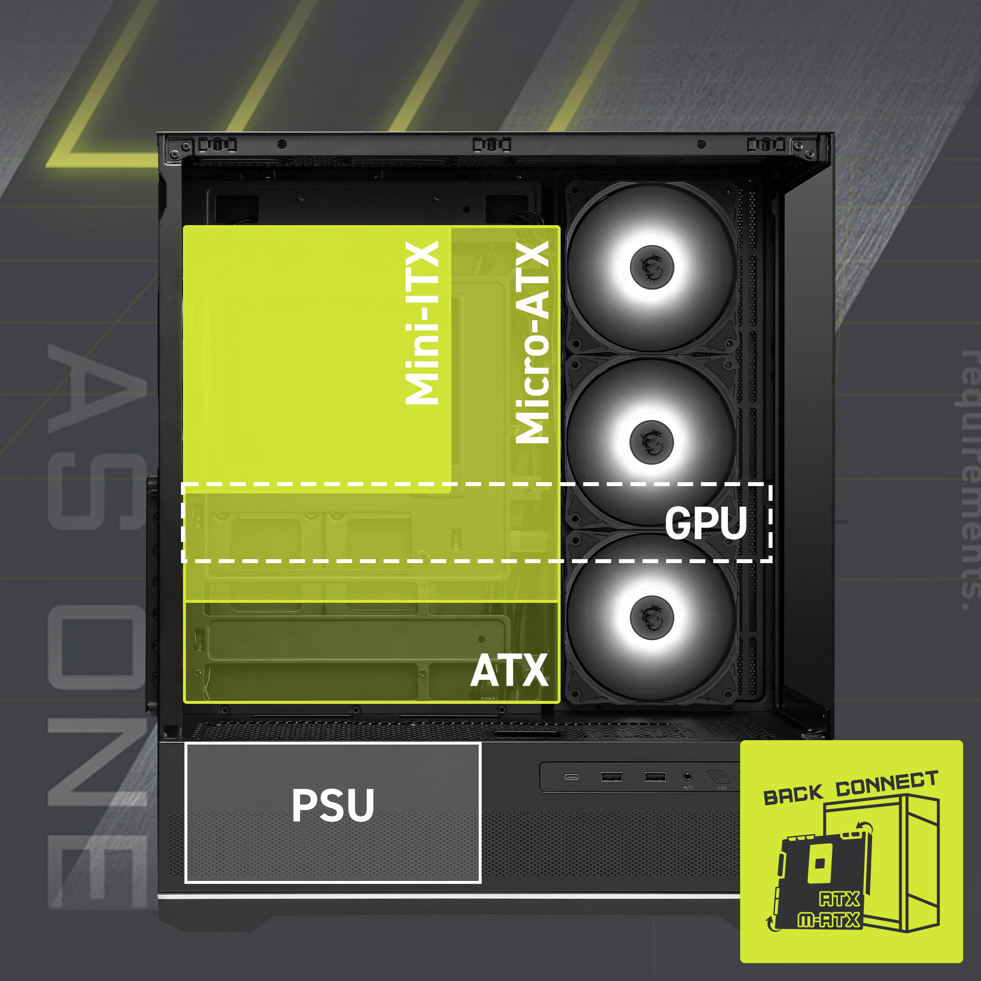 MSI MAG PANO 110R PZ Gaming Mid-Tower PC Kasası
