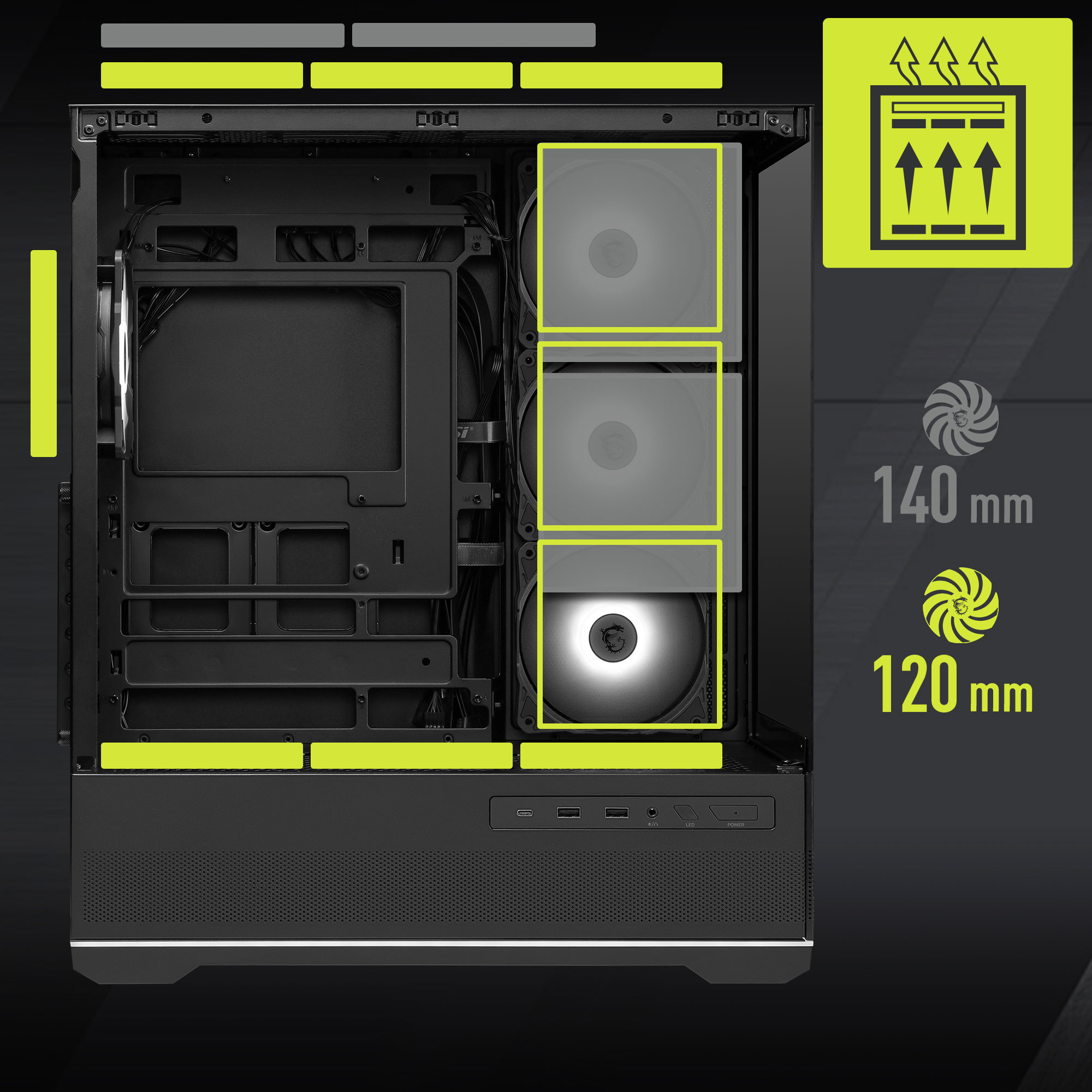 MSI MAG PANO 110R PZ Gaming Mid-Tower PC Kasası
