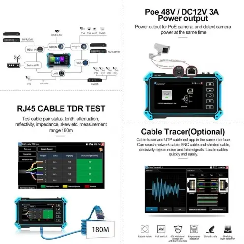 UPTECH 5.4" IPS Dokunmatik AIO CCTV Test Cihazı IPC-5100C Plus
