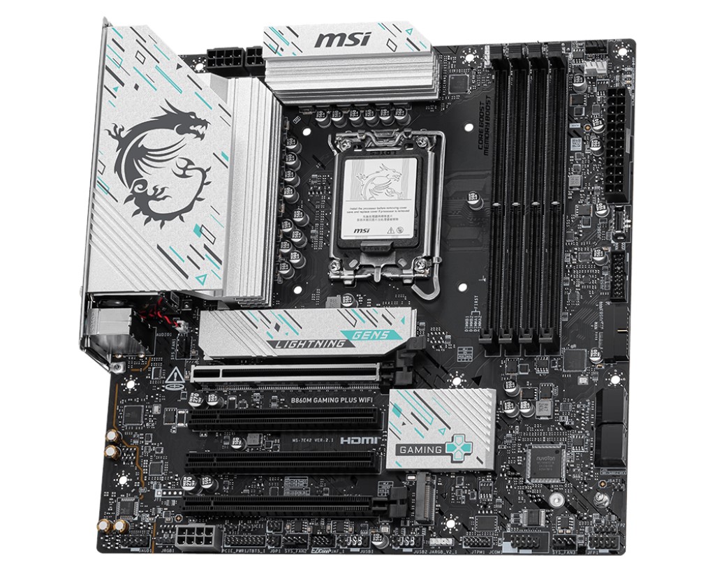 MSI B860M GAMING PLUS WIFI-7 DDR5 HDMI DP PCIE 5.0 1851p mATX