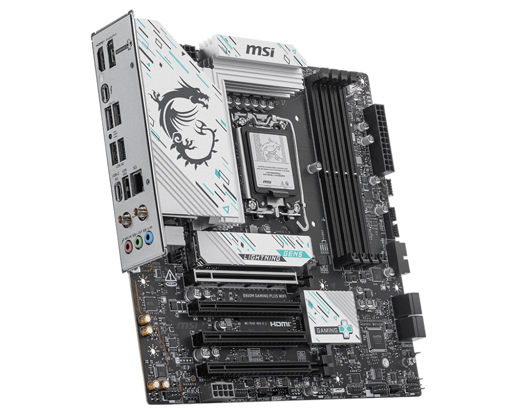 MSI B860M GAMING PLUS WIFI-7 DDR5 HDMI DP PCIE 5.0 1851p mATX