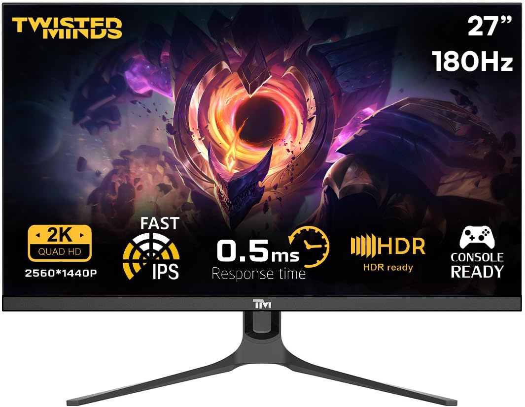TWISTED 27" IPS TM27QHD180IPS 0.5ms 180Hz HDMI-DP  Gaming Monitör (2560X1440)