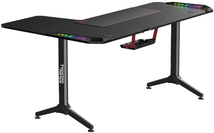 TWISTED Minds L Şekilli RGB Sağ Oyuncu Masası Siyah TM-Y-RB-RGB