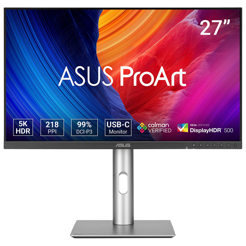 ASUS 27" IPS PROART PA27JCV 5MS 60Hz HDMI-DP-USB-C Pivot Grafik Tasarım Monitör 5120x2880