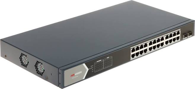 HIKVISION 24port PoE 225W 2-SFP Gigabit Yönetilemez Switch DS-3E0526P-E/M ikinci görünüm