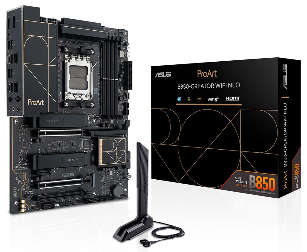 ASUS PROART B850-CREATOR WIFI NEO DDR5 HDMI-DP PCIE 5.0 AM5 ATX