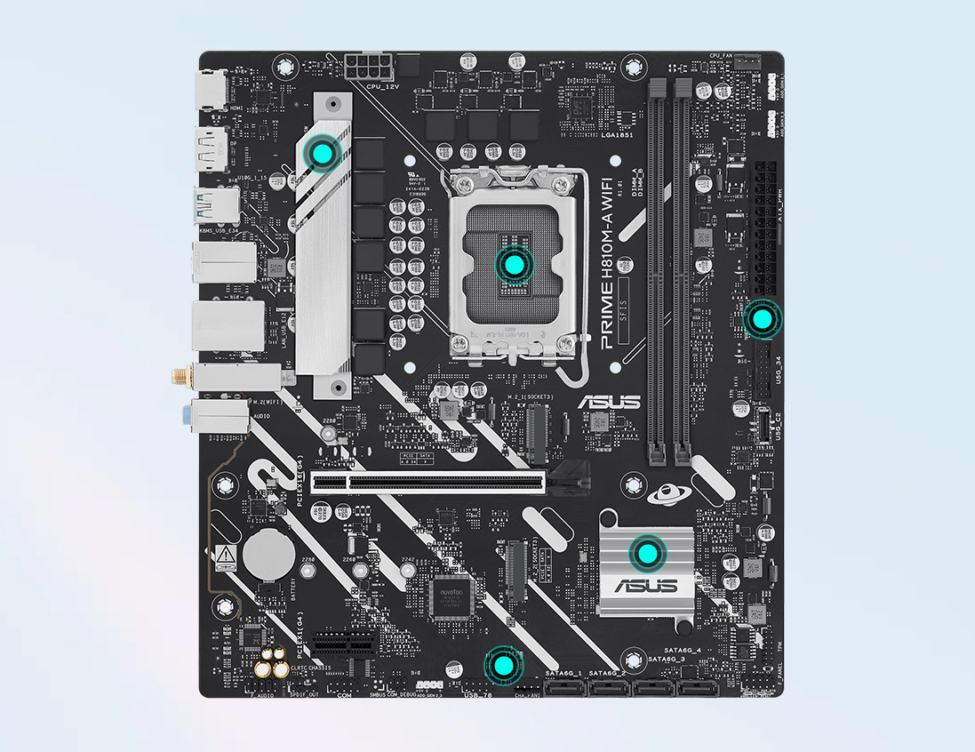 ASUS PRIME H810M-A WIFI6 DDR5 HDMI-DP PCIE 4.0 1851p mATX