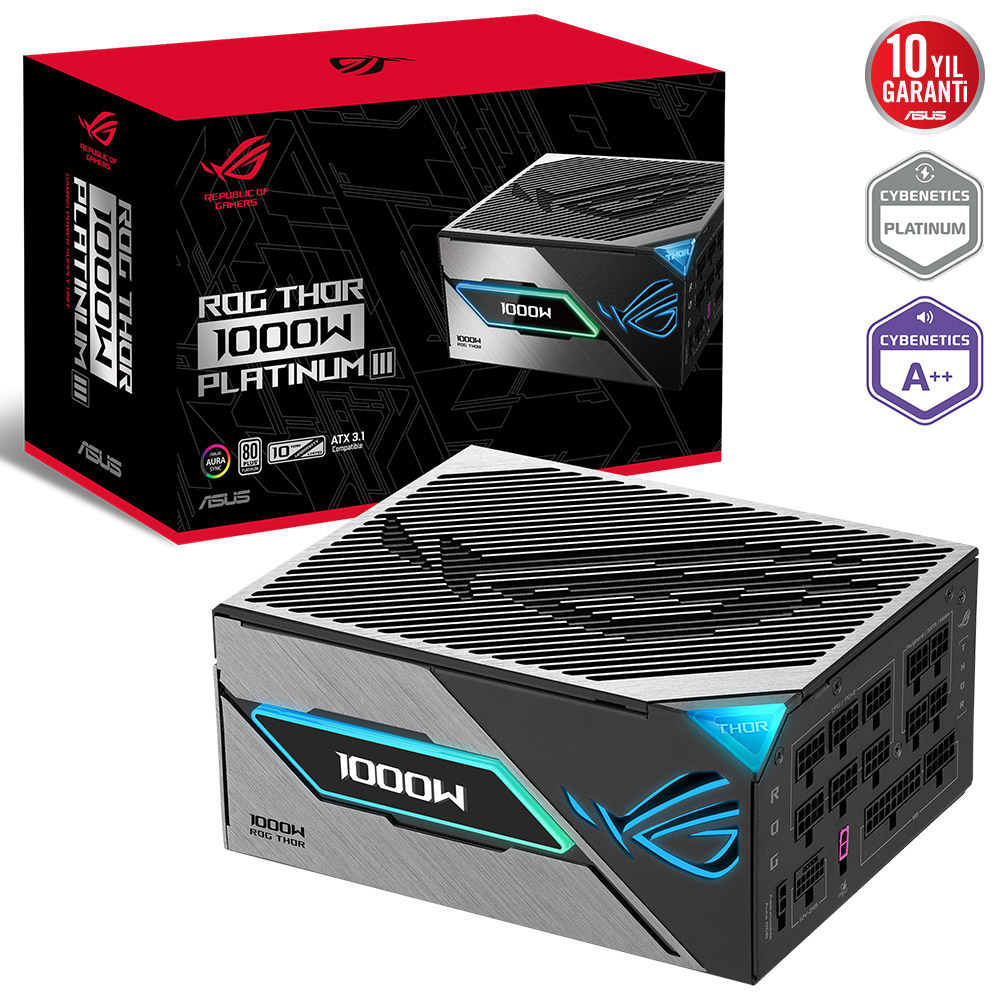 ASUS 1000w 80+ Platinum ROG THOR 1000P3 Tam Modüler Power Supply