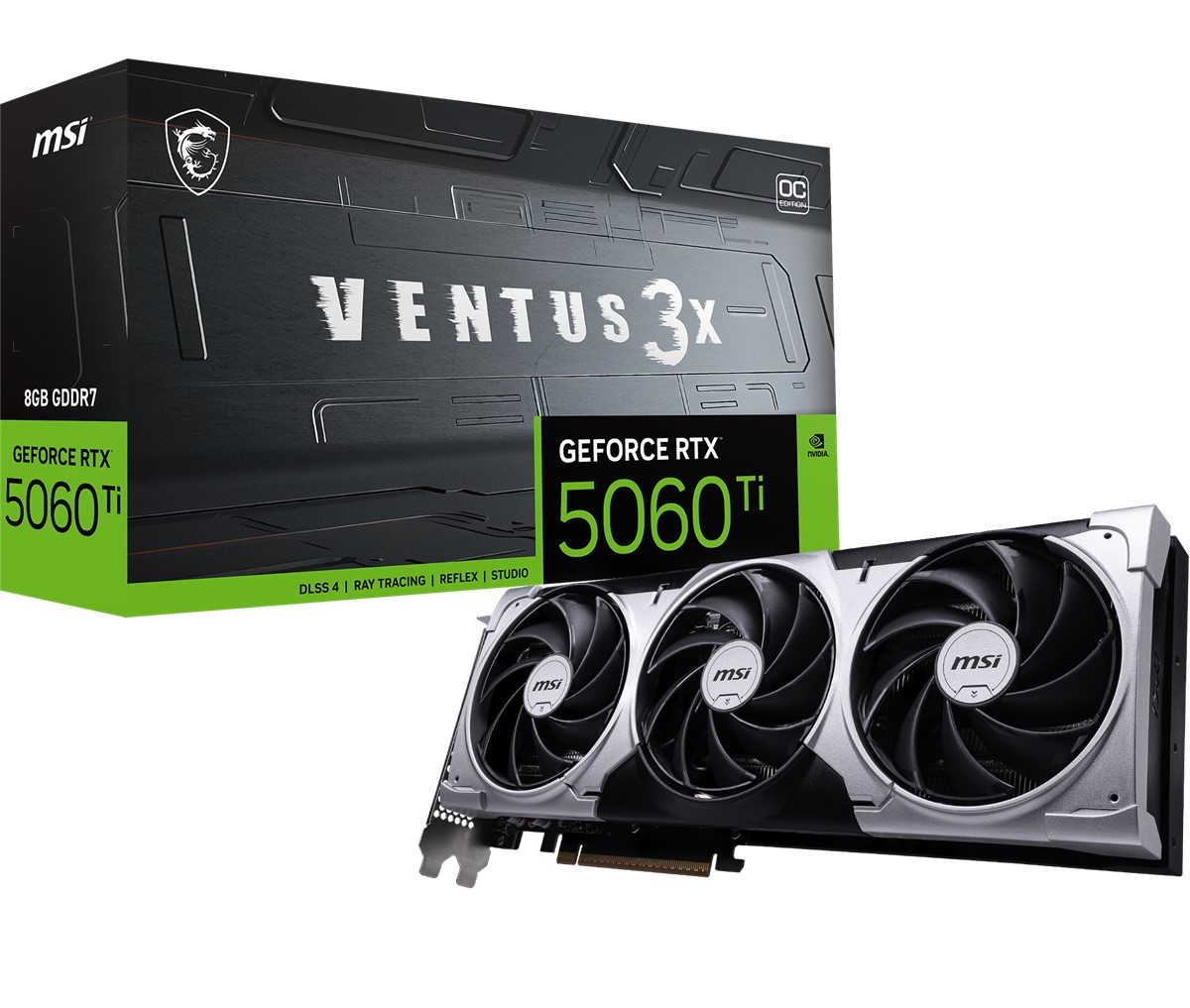 MSI 8GB RTX5060TI 8G VENTUS 3X OC GDDR7 HDMI-DP PCIE 5.0 ikinci görünüm