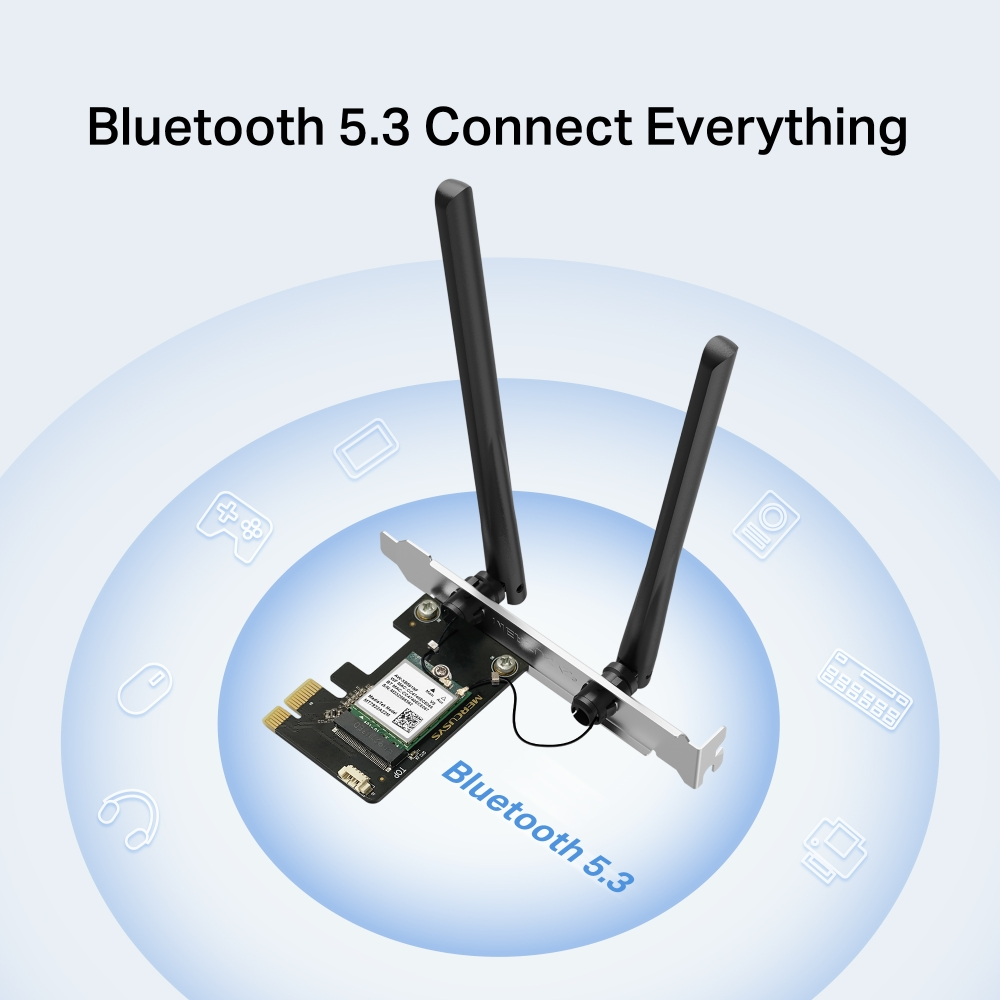 TP-LINK MA80XE AX3000 Wıfı6 Bluetooth 5.3 PCIe Kablosuz Adaptör ikinci görünüm